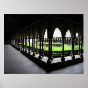 Póster Mont-St.-Michel Cloister