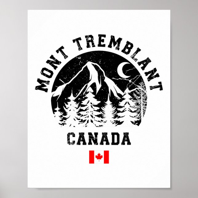 Poster Mont Tremblant Canada Ski Resort Quebec Skiing Sou (Frente)