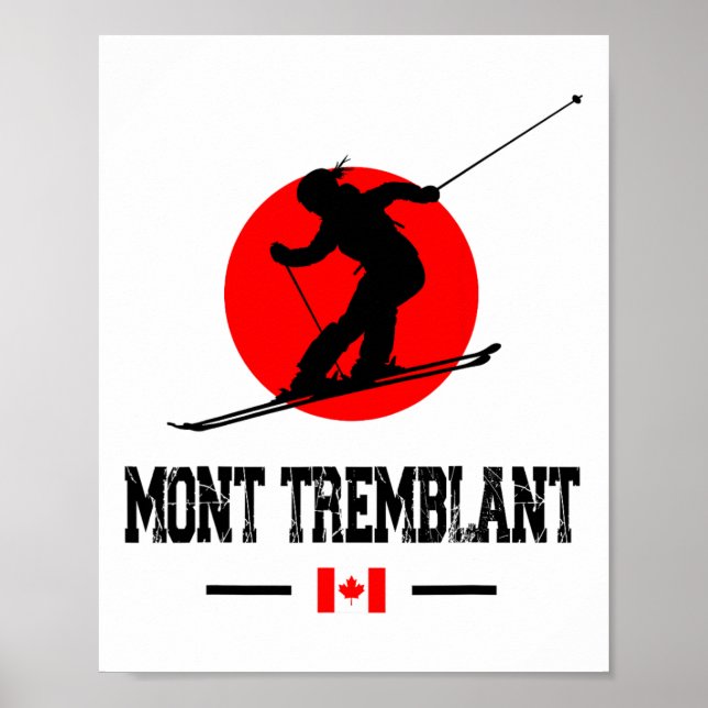 Poster Mont Tremblant Québec Canada Ski Resort Skiting So (Frente)