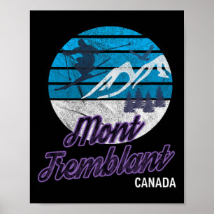 Poster Mont-tremblant Quebec Canada Ski Resort Snowboardi