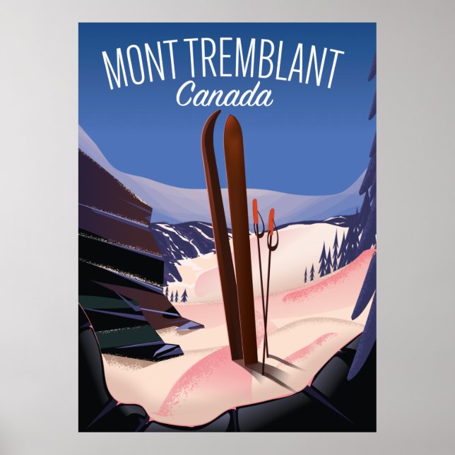 Poster Mont Tremblant Ski Canadá (Frente)