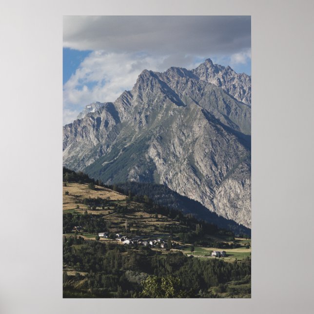 Poster Mont Velan, de Buthier, Aosta Valley, Itália (Frente)