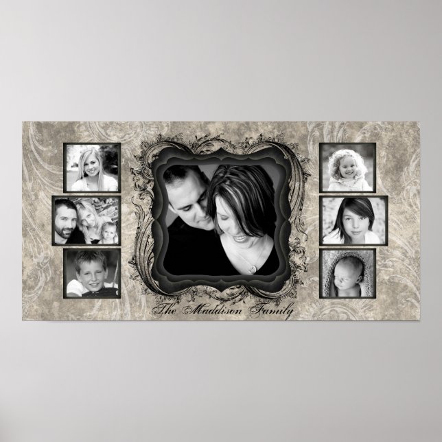 Poster Montagem de Colagem da Família de 7 Slots 10"x20" (Frente)