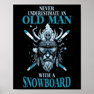 Poster Montagem de Esqui Nórdico de Ventilador de Neve Sn