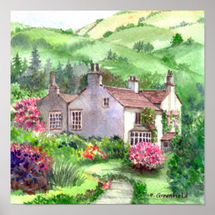 Poster Montagem de Rydal para William Wordsworth em Cumbr