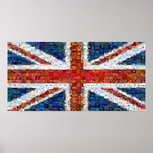 Póster Montagem de Union Jack - padrão