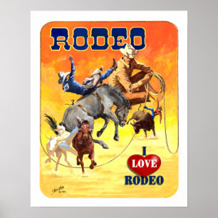 Poster Montagem do rodeio