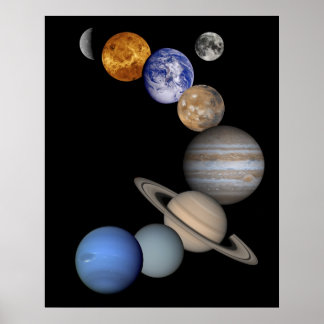 Poster Montagem do sistema solar