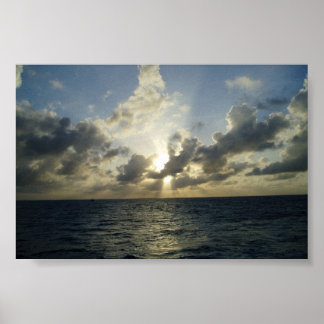 Póster Montagem do Sol em Grand Cayman