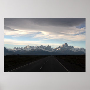 Poster Montagem Fitz Roy e escala de Andes