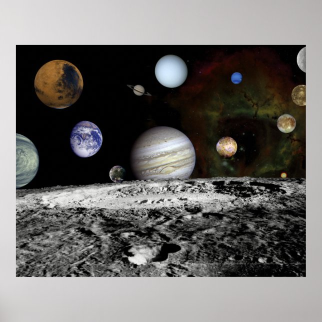 Poster Montagem Planetária (Frente)