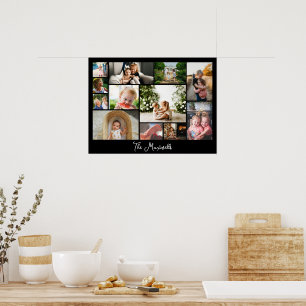 Poster Montagem simples minimalista de colagem de fotos ú