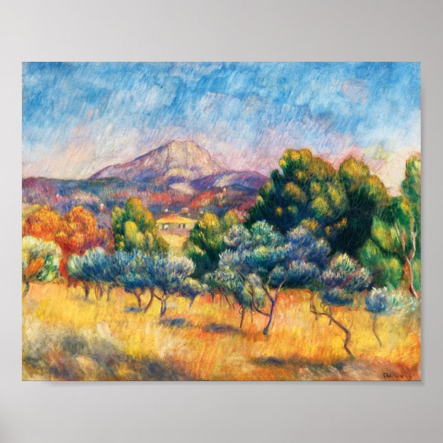 Poster Montagne Sainte-Victoire (Paysage) (Frente)