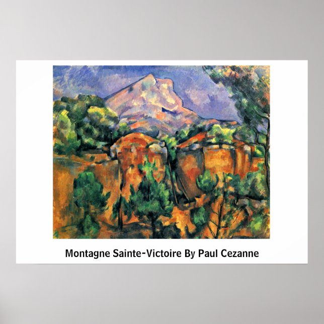 Póster Montagne Sainte-Victoire Por Paul Cezanne (Frente)