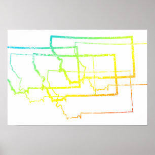 Póster montana chill blur