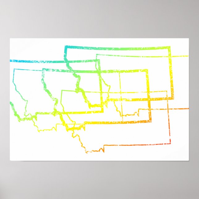 Póster montana chill blur (Frente)