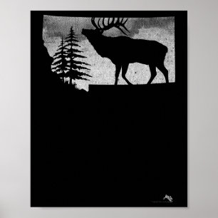 Poster Montana Elk Hunter