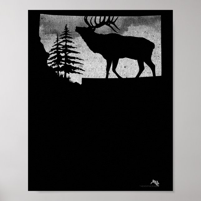 Poster Montana Elk Hunter (Frente)