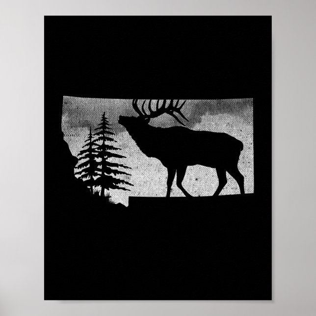 Poster Montana Elk Hunter (Frente)