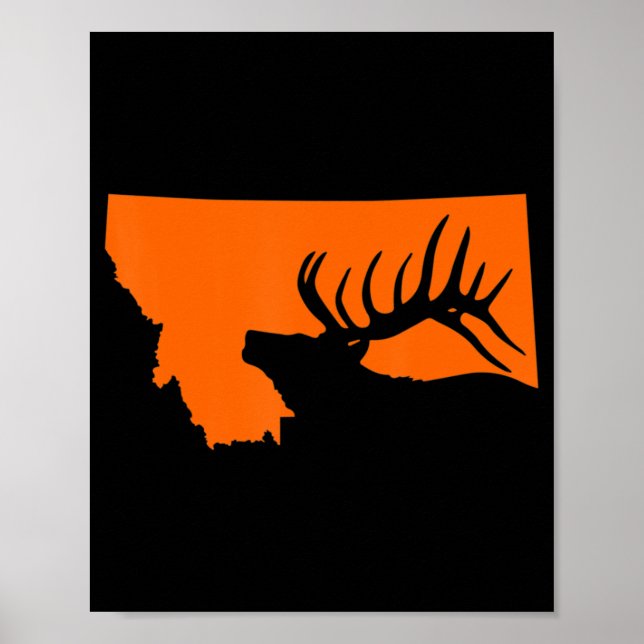 Poster Montana Elk Hunting (Frente)