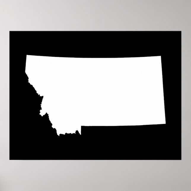 Poster Montana em Branco e Preto (Frente)