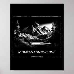 Poster Montana Snowbowl Estados Unidos Esqui Esquiando Es