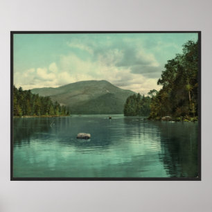 Póster Montanha azul do lago eagle, cena de Adirondack