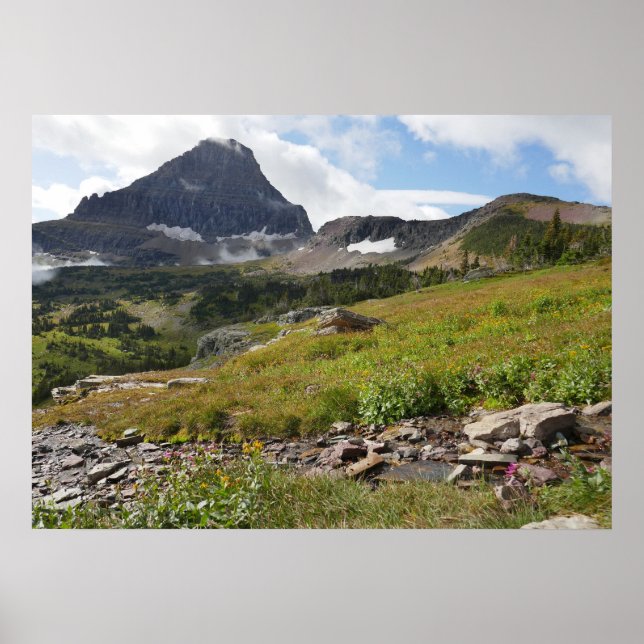 Poster Montanha Bearhat e Corrente Glacial (Frente)