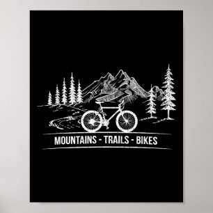 Poster Montanha - Bicicleta de bicicleta de bicicleta