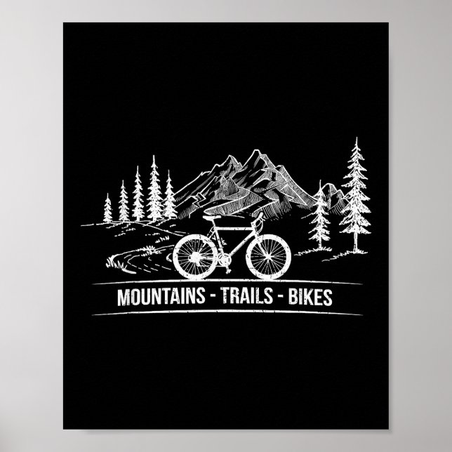 Poster Montanha - Bicicleta de bicicleta de bicicleta (Frente)