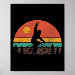 Poster Montanha Bigfoot Bicicleta Engraçada Mtb Ciclismo