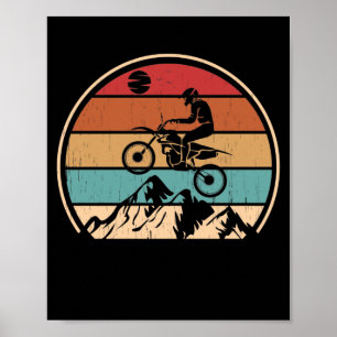 Poster Montanha Bike Vintage MTB Descida ciclismo