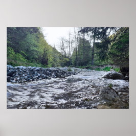 Poster Montanha Cênica de Outono Rio - Natureza Selvagem