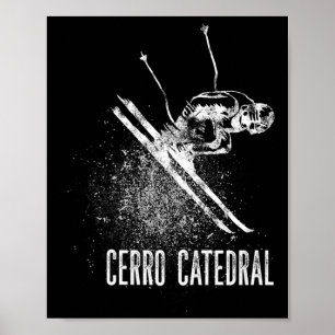 Poster Montanha Cerro Catedral Argentina Esqui Downhill