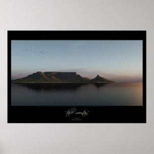 Póster montanha da mesa