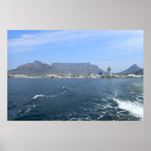 Póster Montanha da mesa e Cape Town, ZA