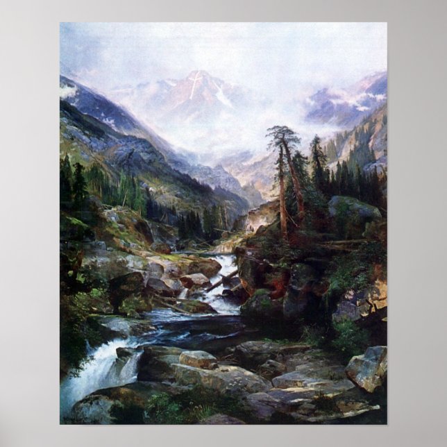 Póster Montanha da Santa Cruz por Thomas Moran (Frente)