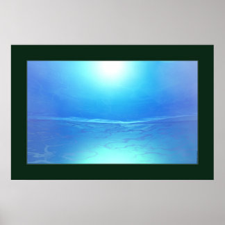 Poster Montanha de Água (Borda Escura)