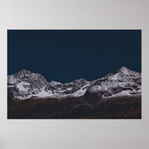 POSTER MONTANHA DE CABO DE GELO À NOITE
