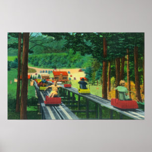 Poster Montanha de Cranmore Esqui-Móvel no verão