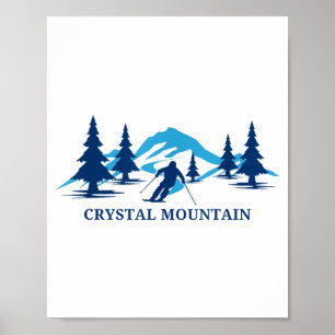Poster Montanha de cristal Michigan resort de esqui esqui