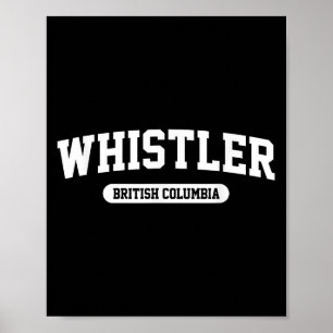 Poster Montanha de Esqui Whistler Columbia Britânica Cana