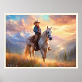 Poster Montanha do Cowboy Arte do Quarto do Sunrise