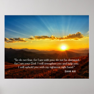 Poster Montanha do Nascer do Sol Não Tema Isaías 41:10