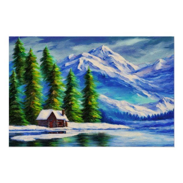 Póster Montanha e Cabina (Frente)