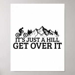 Poster Montanha Engraçada Bicicleta Mtb Ciclismo Pedaland