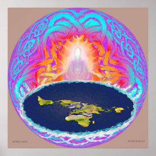 Poster Montanha escondida da pintura da criação de YHWH