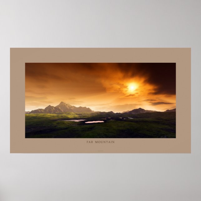 Póster montanha longínqua (Frente)