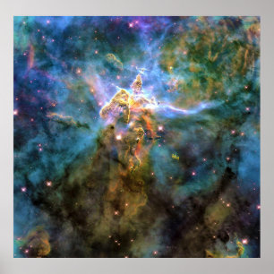 Poster Montanha Mística de Gás Ascensão na Nebulosa Carin