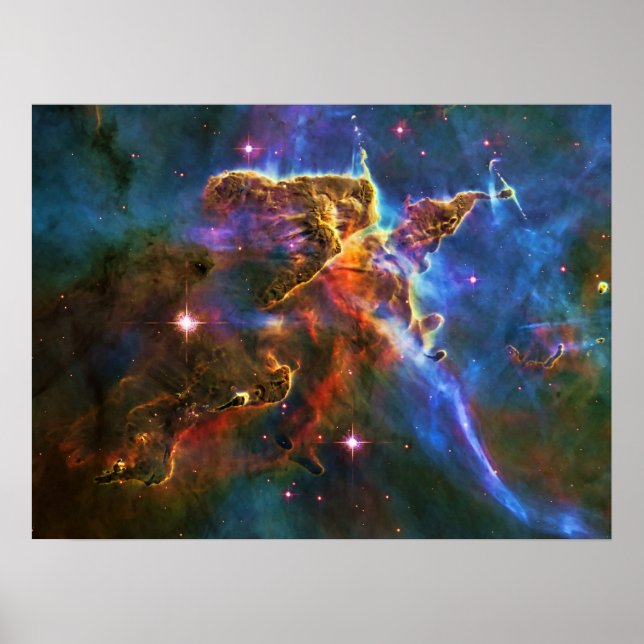 Poster Montanha Mística em Carina Nebula - Incrível (Frente)